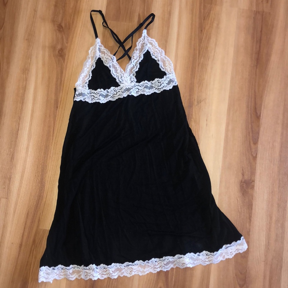 H&M cotton and lace slip